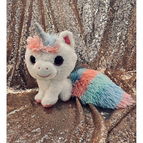 Ploosh WowWee Plush Unicorn With Shimmer Eyes Stuffed Animal 11" P11 - Picture 1 of 5